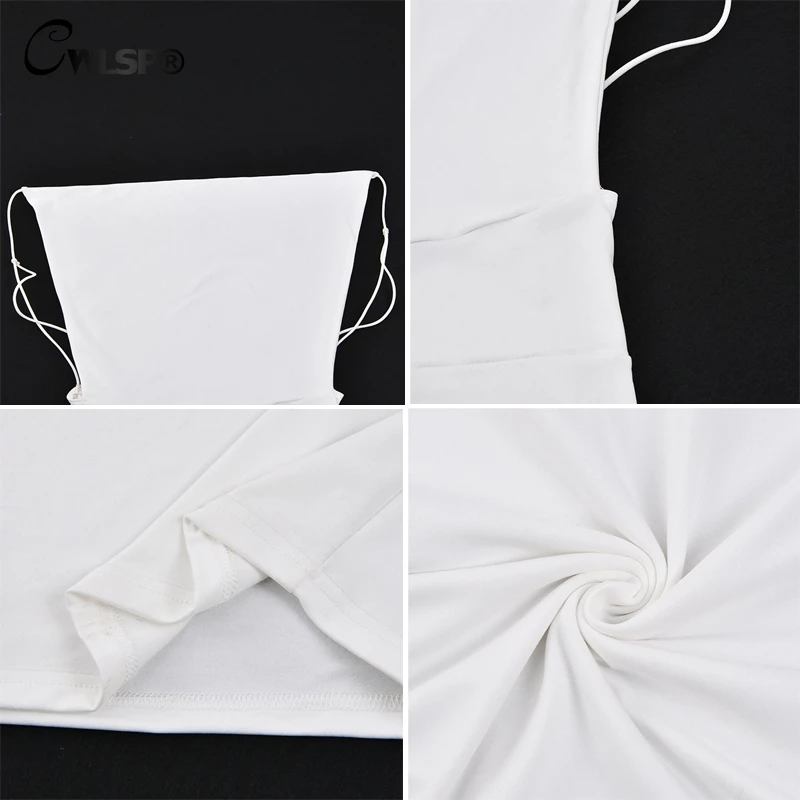 

CWLSP 2018 Autumn Loose Ruffles Dress For Woman Sleeveless Sexy Skinny Women Skinny Dress Vestidos Femme Clothes QZ3195