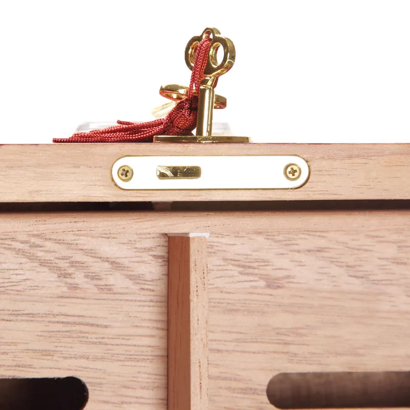 Стеклянная верхняя humidor деревянная испанская кедровая Коробка Для Хранения Сигар с подносом
