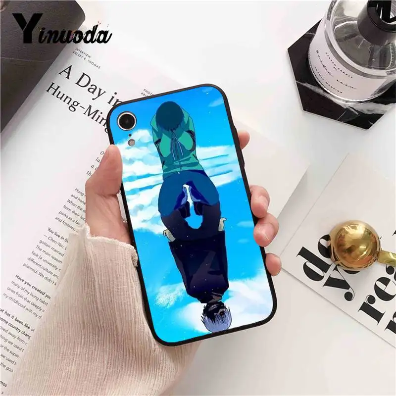 Yinuoda Японский Аниме Tokyo Ghoul силиконовый чехол для телефона iPhone 6S 6plus 7 7plus 8 8Plus X Xs MAX 5