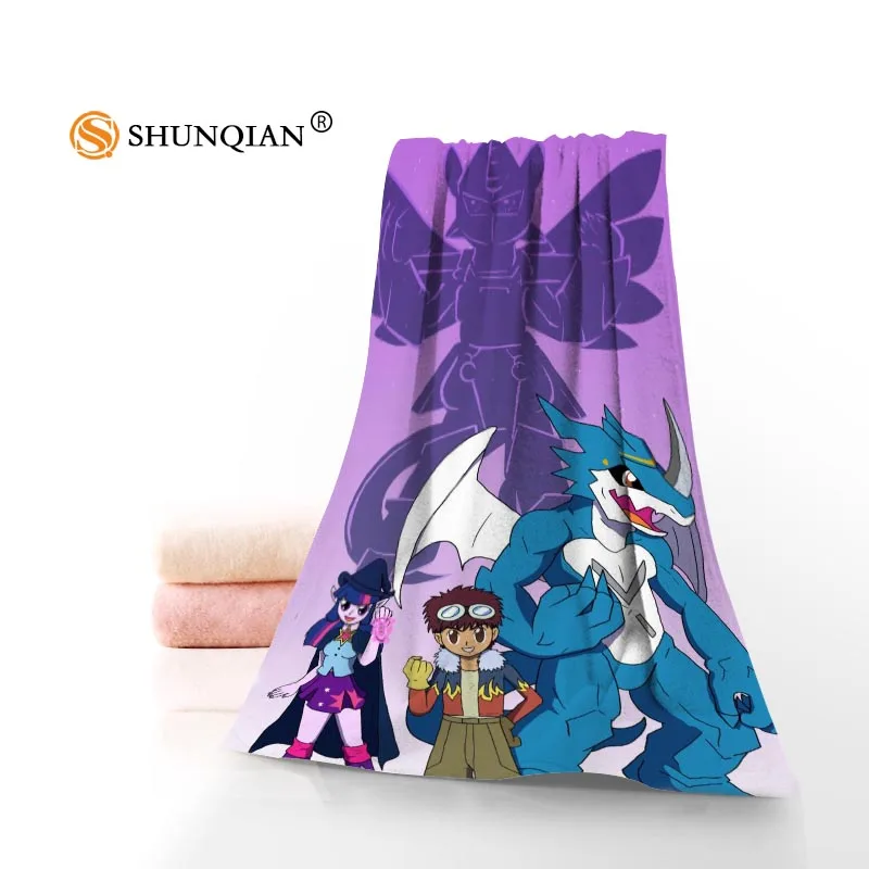 Новый пользовательский Digimon полотенце с принтом Хлопковое полотенце/банные