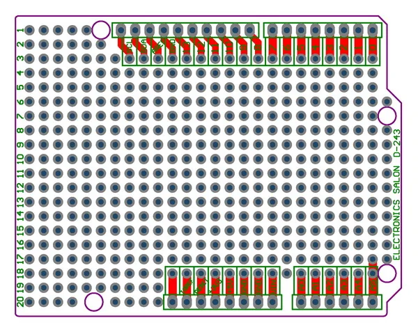 5-кратный Прототип PCB для UNO R3 Щит платы сделай сам комбинированный 2 мм + 54 шаг. |