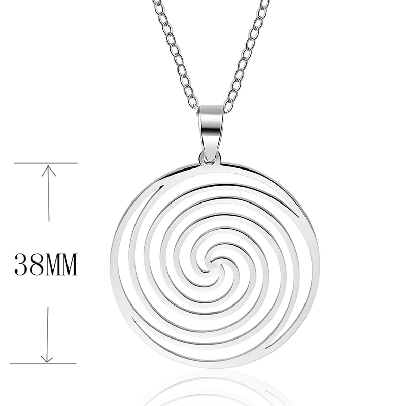 Женская спиральная Подвеска из нержавеющей стали Sigil Helix ожерелья с цепочкой 60