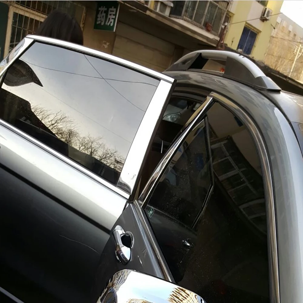 Для Honda CRV CR-V 2007 2008 2009 2010 2011 стайлинга автомобилей нержавеющая сталь окна Планки центр столбы B+ C стойки Чехлы 6 шт