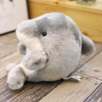 1 шт. 18 см Kawaii плюшевый пингвин Кролик Хомяк Панда Свинья плюшевая игрушка, мини-модель плюшевого животного заполненная кукла, детская игрушка, домашний декор - Цвет: Gray Dolphin