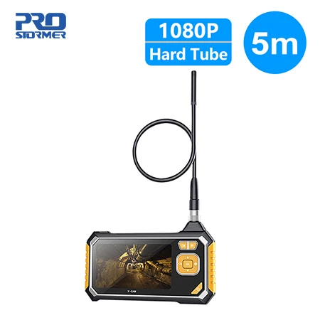 PROSTORMER 4,3 дюймов промышленный эндоскоп 1080P Инспекционная камера для ремонта авто инструмент змея жесткий ручной Wifi эндоскоп Android - Цвет: 5M Hard Tube
