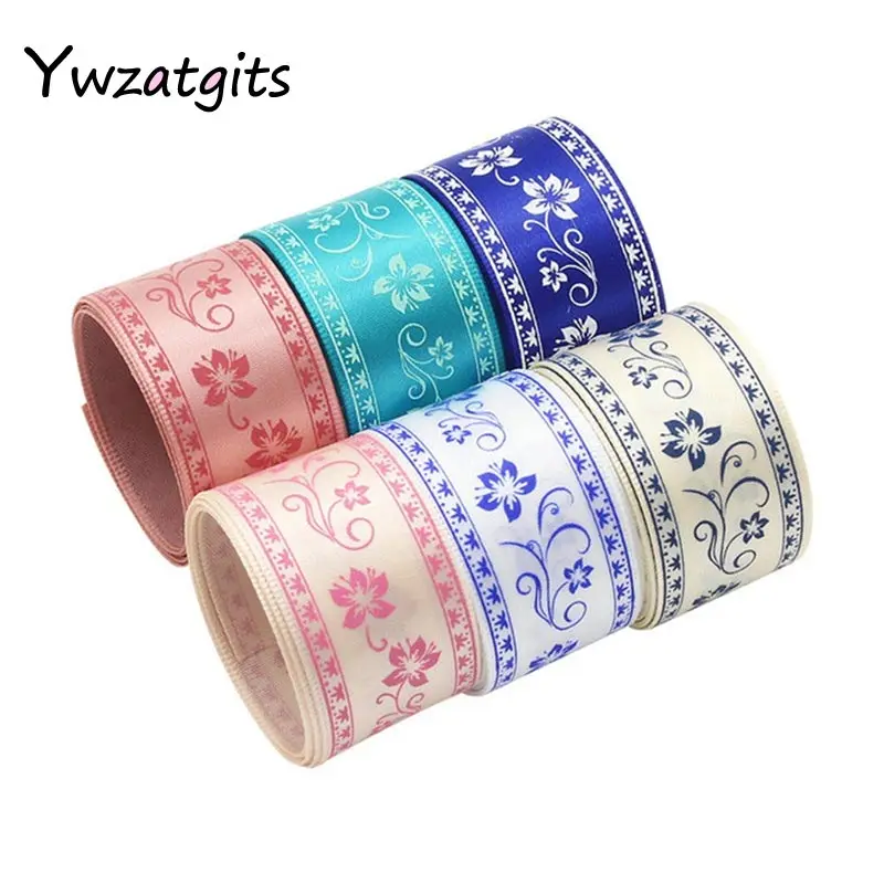 Ywzatgits 6 ярдов мульти вариант корсажная/атласная/органза ленты DIY Hairbow ленты аксессуары Швейные принадлежности YT0201 - Цвет: 040007074  25mm