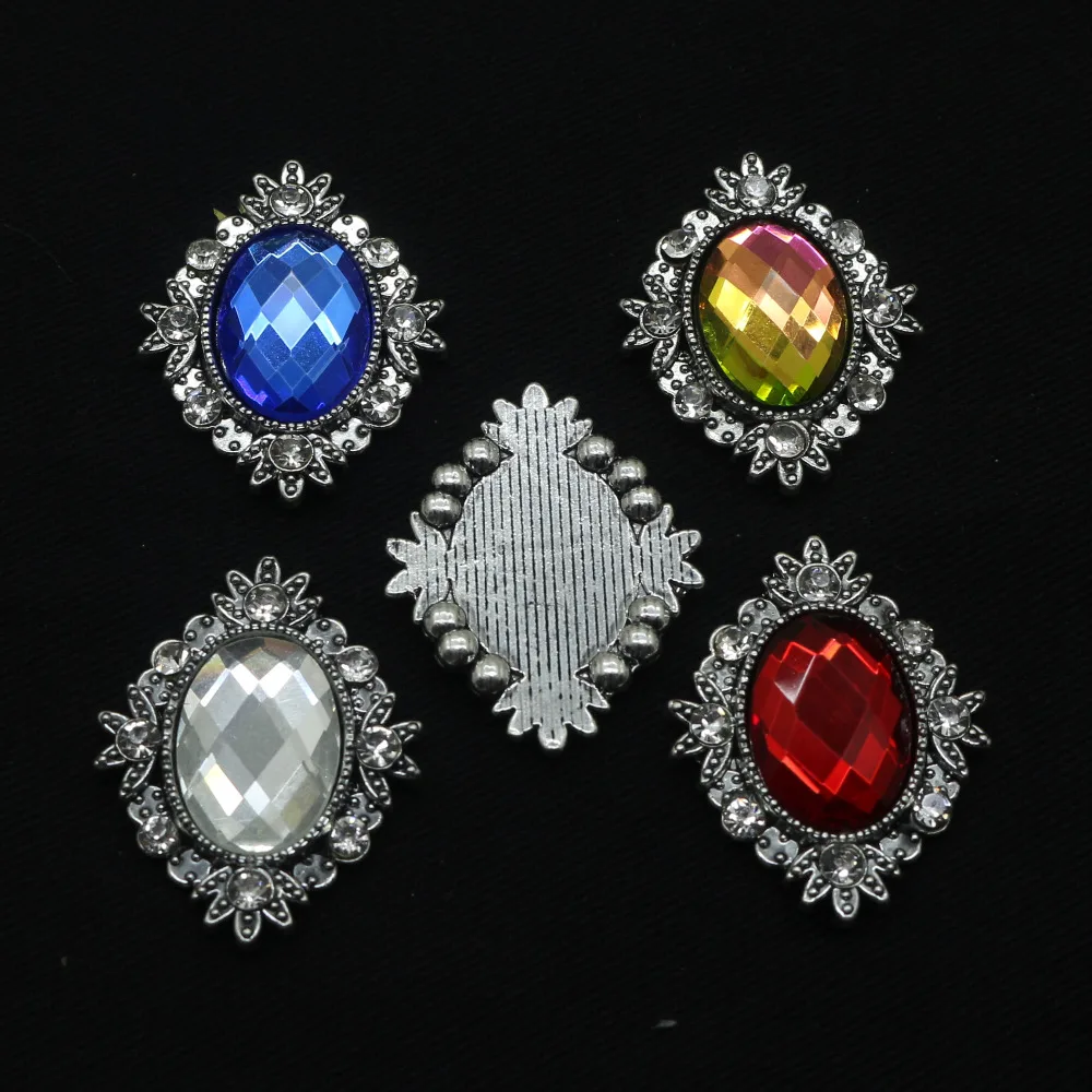 Новинка 10 шт. декоративные металлические пуговицы в стиле ретро|rhinestone buttons|metall