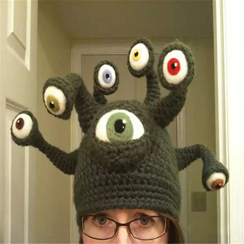 Новинка ручной работы кепка глаза монстра щупальца осьминога зонт ручная работа