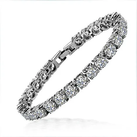 Браслеты женские из серебра 925 пробы с покрытием белого золота|chain bracelets for women|chain
