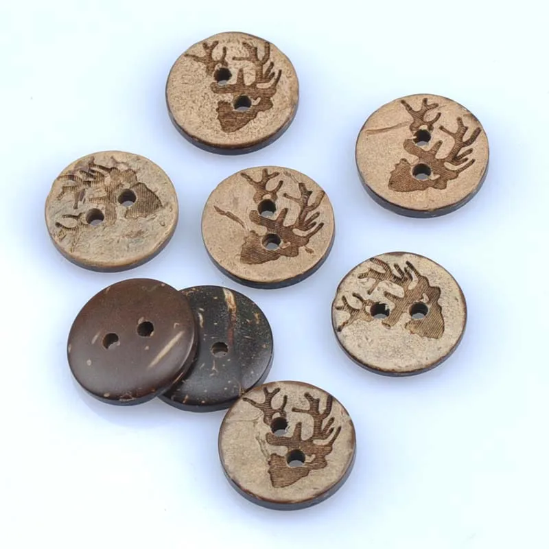 50 шт. смешанный узор Кокосовая оболочка Швейные Кнопки Ремесло и Скрапбукинг 15 мм