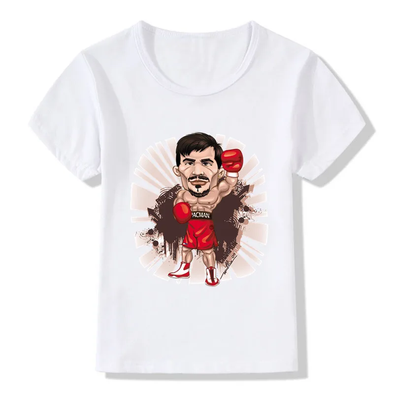 Детские Майки с боксером MVP Manny Pacquiao MP летние топы короткими рукавами для