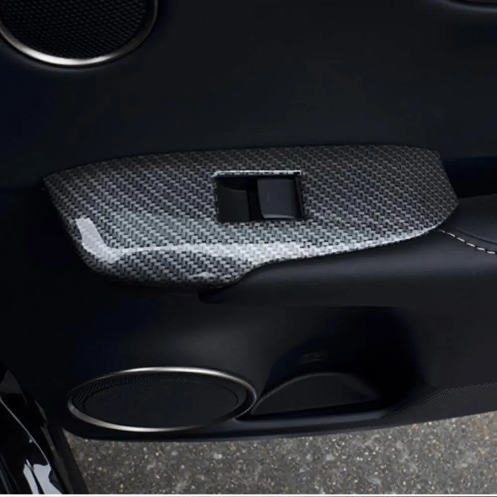 BBQ@FUKA ABS Carbon Fiber style Car Window Lift Frame Cover Trim car sticker for LEXUS NX 200T NX300H accessories |