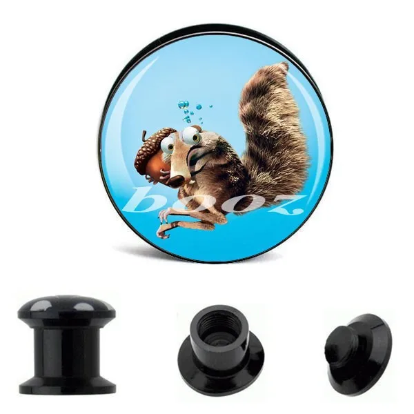 Акриловый Винт пирсинг ювелирные изделия тела Серьги Туннели для ушей