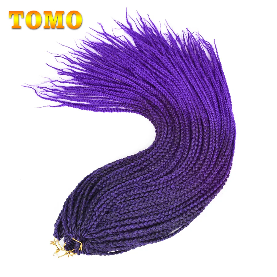 TOMO 1" 18" 2" косички для волос, накладные волосы Омбре, блонд, коричневый, бордовый, черный, синтетические плетеные волосы для наращивания