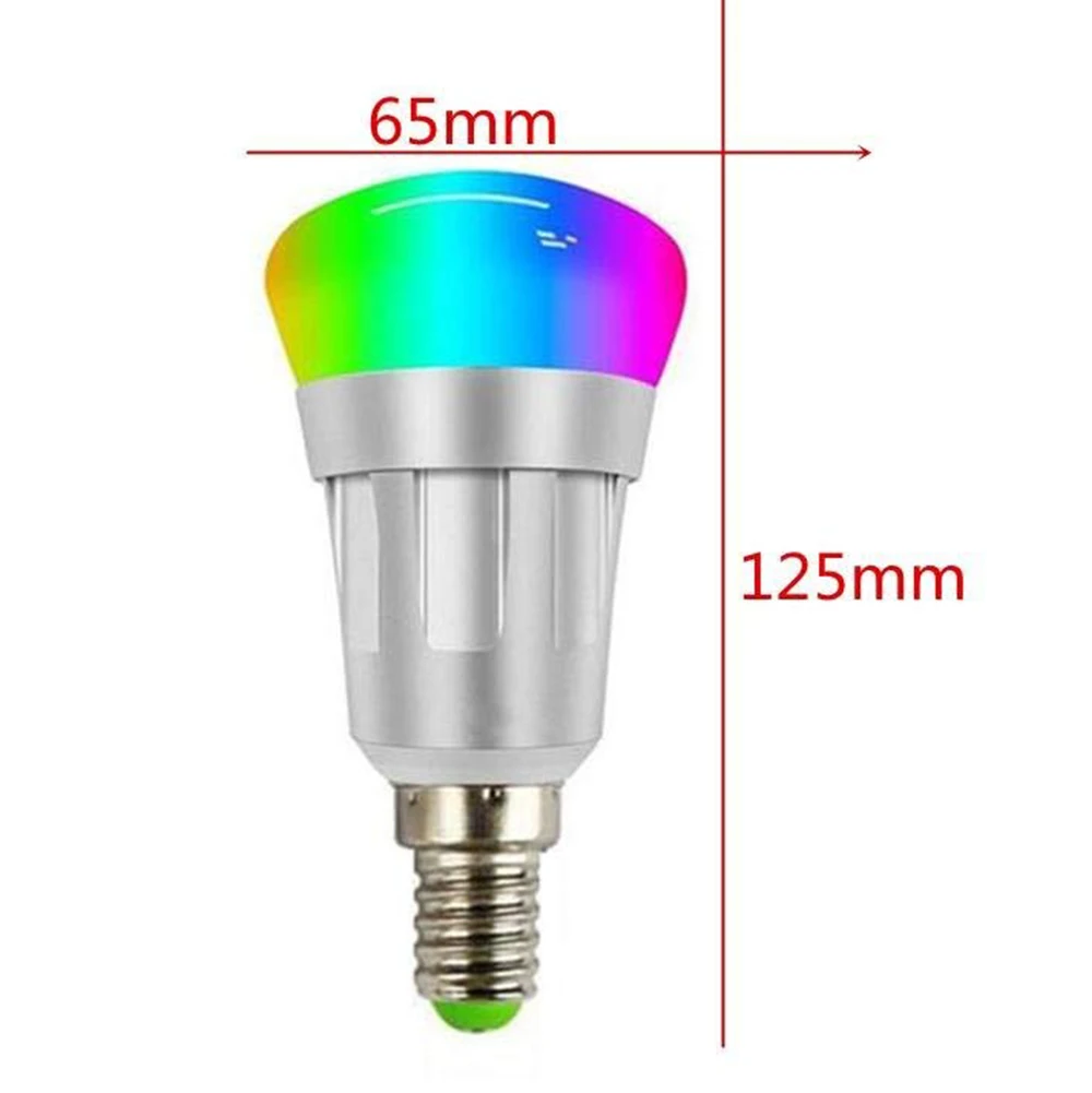 Умный Wifi светодиодный светильник RGB с регулируемой яркостью и яркостью, E14 совместим с Amazon Alexa Echo Google Home Steerable, эквивалент 60 Вт