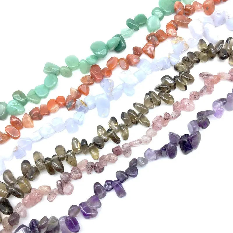 Бусины из натурального камня нерегулярные самородки 8-12 мм боковые просверленные