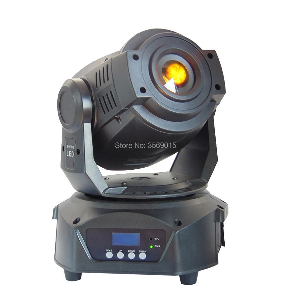 Горячая Распродажа 7 цветов+ 8 гобо 90 Вт Светодиодный точечный светильник DMX 512 16CH движущиеся головы сценические огни фокус 3 грани призмы эффект освещения
