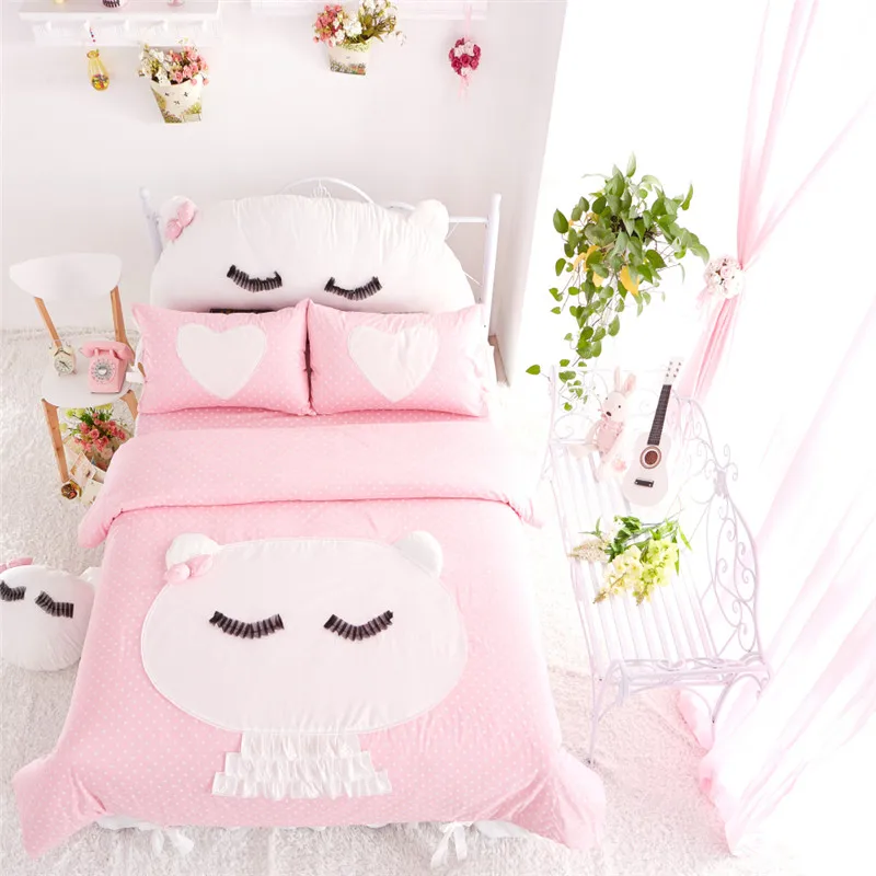 Комплект постельного белья в горошек 5 шт. хлопок|bedding set cotton|coverlet bedding setsbed linen |