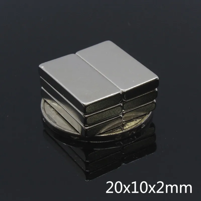 20 шт. Высокое качество 20x10x2 мм супер сильный Нео неодимовый магнит 20x10x2, NdFeB магнит 20*10*2 мм, тонкий диск