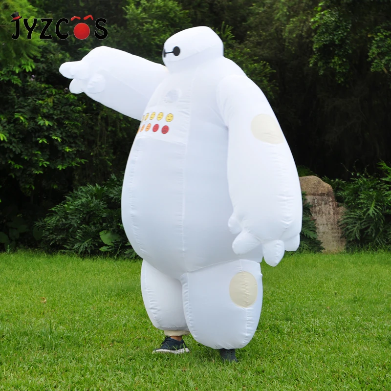 JYZCOS Baymax надувной костюм с буквенным принтом «Большой Герой» 6 маскарадный костюм; Детский костюм на Хэллоуин; Для женщин Человек взрослых Пурим Маскарадный костюм
