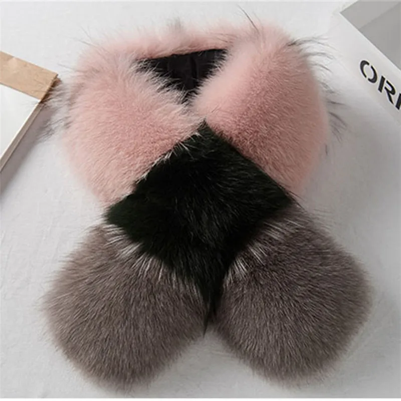 

Fashion New Fox Fur Shawl For Women Winter Warm Scarf Collar Shawl Wraps Femme Noble Fur Shawl Free Style