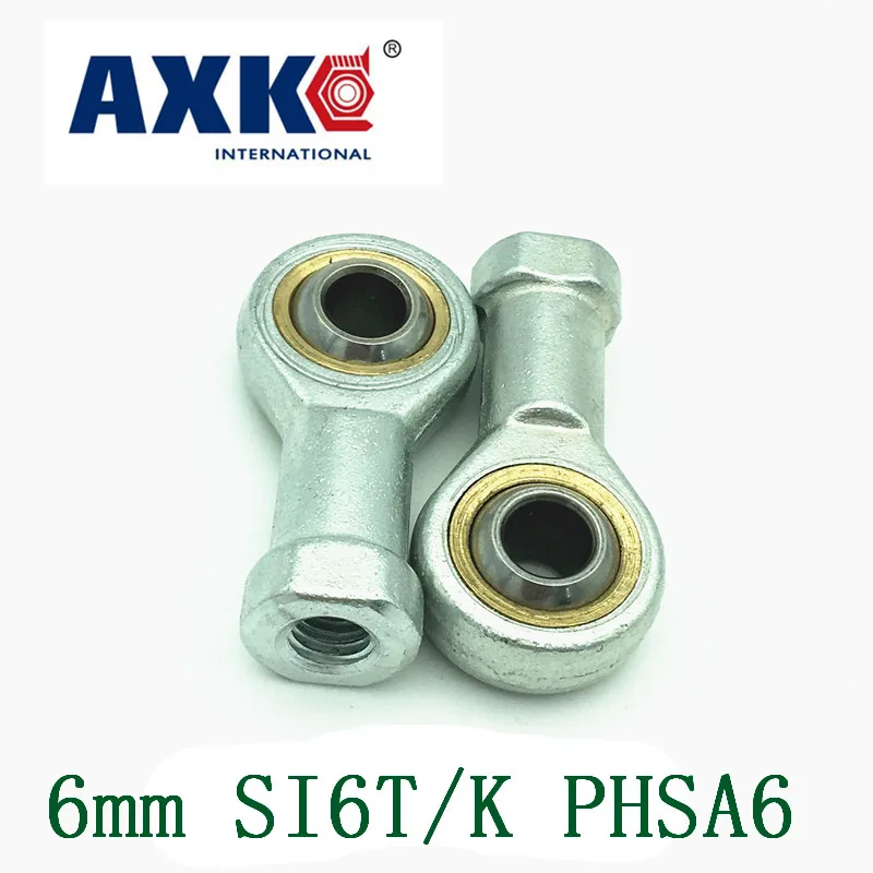 

Axk 4pcs 6mm Si6t/k Phsa6 Rod End Joint Bearing Metric Female Right Hand Thread M6x1mm Rod End Bearing