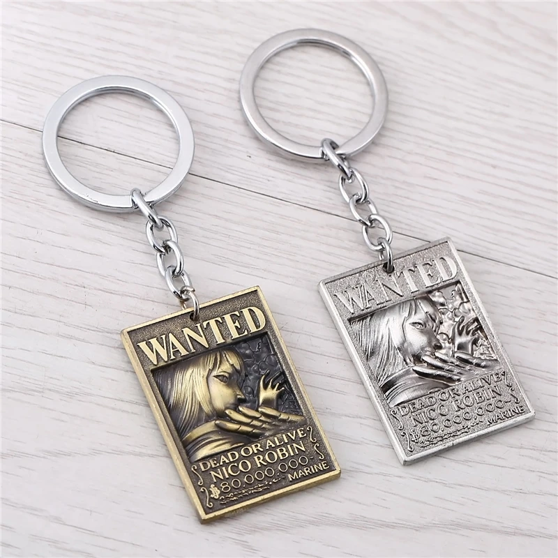 Цельный брелок для ключей J store 10 шт./лот из аниме Робин хотел металлический