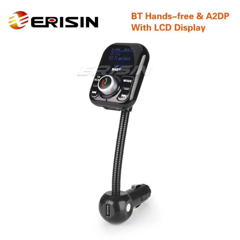 Цифровой радиоприемник Erisin ES361 USB DAB + ЖК-дисплей A2DP Bluetooth SD RDS FM-передатчик |