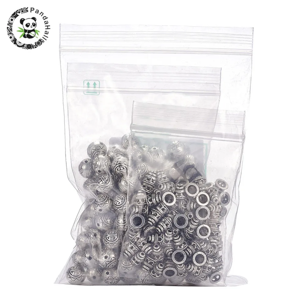 200 шт = 100 наборов тибетские серебряные бусины в виде гуру наборы 3-отверстие