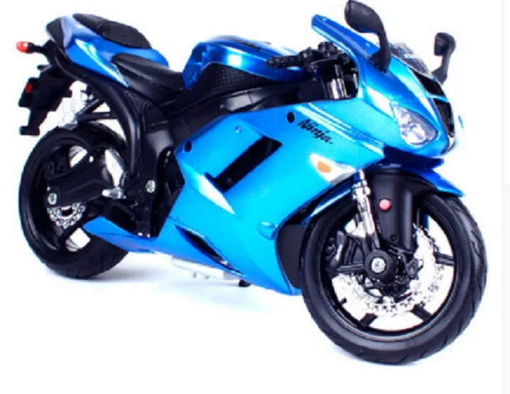 MAISTO 1:12 Kawasaki Ninja ZX 6R синяя модель мотоцикла и велосипеда игрушка в коробке |