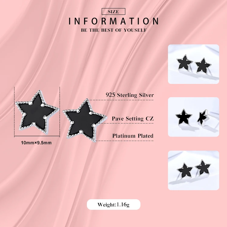 Modian Мода 925 стерлингового серебра и черной эмалью в виде молодых девушек стиле