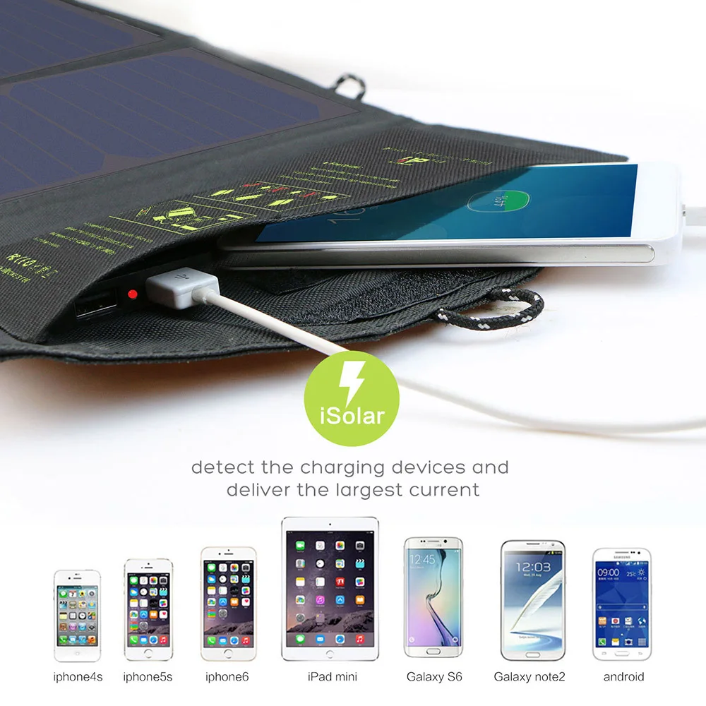 allpowers portable solar panel charger 5v 21w foldable waterproof usb mobile power bank solar cells for iphone ipad xiaomi free global shipping