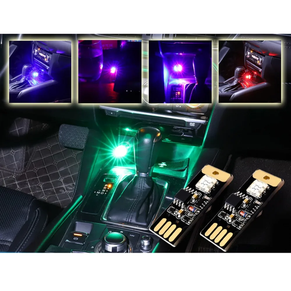 Водить автомобиль USB RGB атмосфера лампа сенсорный голос Управление Внутреннее