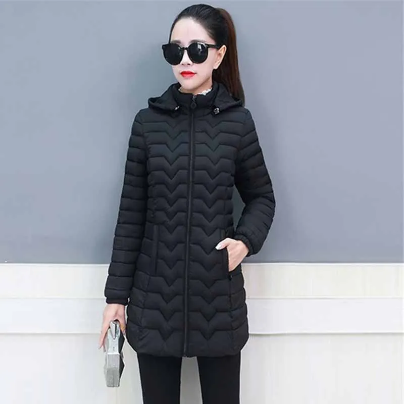 2019 пуховая хлопковая куртка женская зимняя парка утепленное пальто с капюшоном