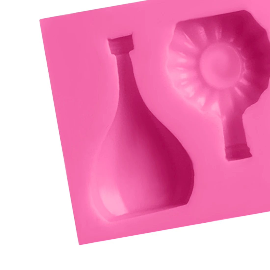3 отверстия форма бутылки вина силиконовая помадки торт для мыла и кондитерской