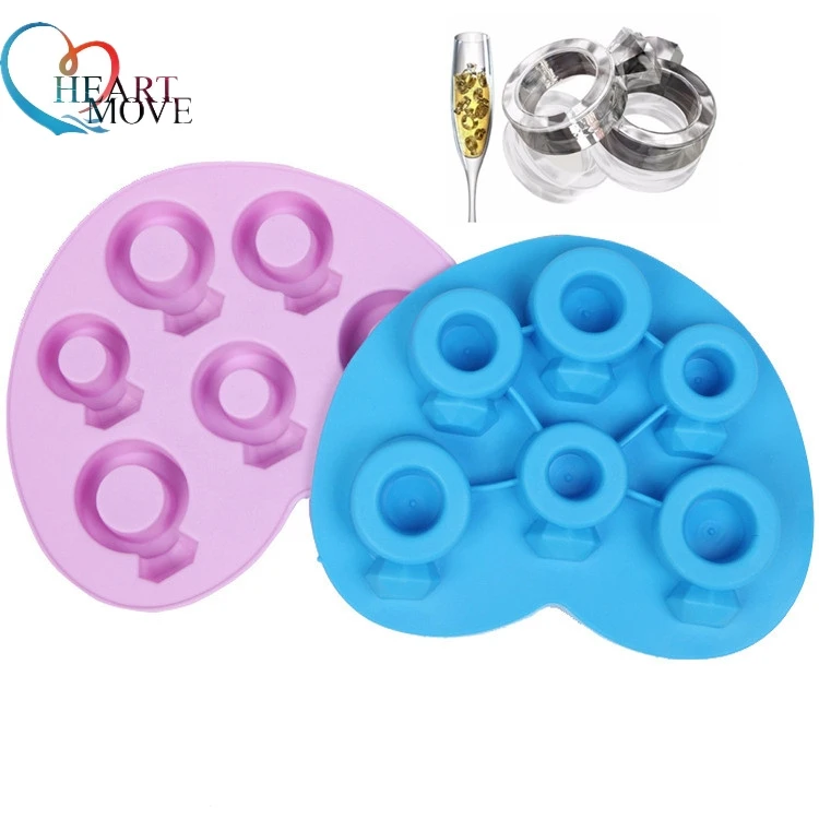 HEARTMOVE 1 шт. 3D кольцо с бриллиантом силиконовый Fondant (сахарная) шоколадный Свадебный