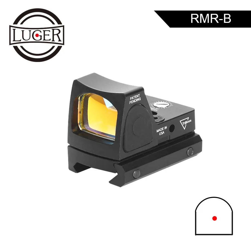 LUGER Mini RMR прицел с красной точкой оптический рефлекторный охотничий подходит для
