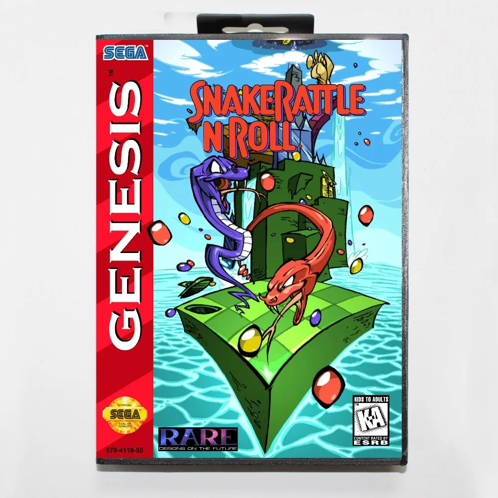 Змея погремушка n Roll 16 bit MD Game Card с розничной коробкой для Sega Megadrive/Genesis|16 bit|md game16 md |