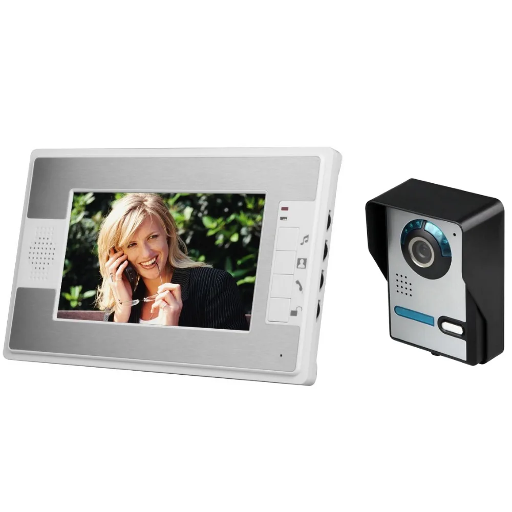 

Wired 7" Video Door Phone Intercom Doorbell Entry System 1 Monitor 1 Camera