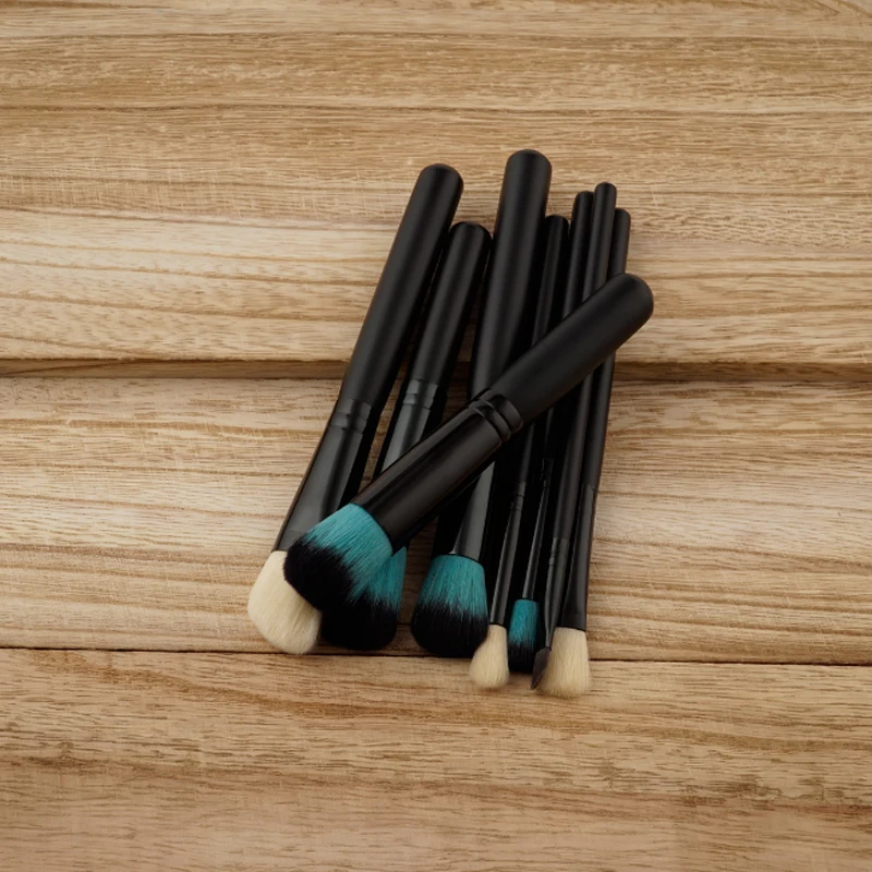 2018 8pcs Professional Makeup Set Blue Black Peak Powder Blush Foundation Eyeshadow Fan Brush Setpincel maquiagem | Красота и