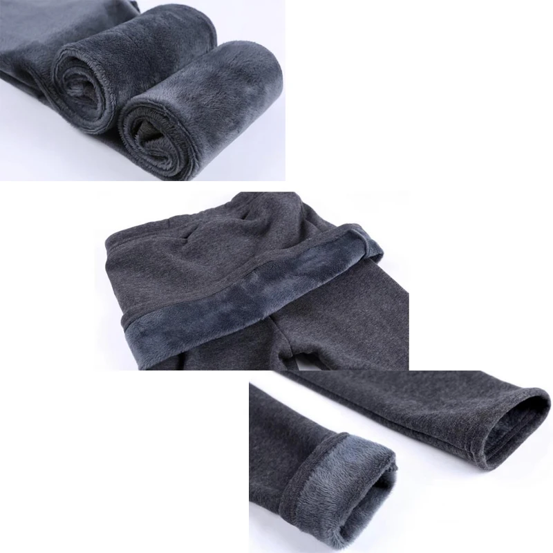 

High Quality 2019 Women Black Winter Leggings Ladies Add Fleece Warm Skinny Pants Plus Size S-4XL Skirt + Long Trousers CM306