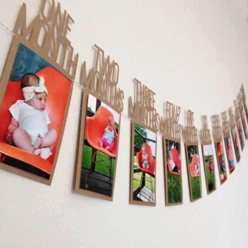 Новинка 1 струна баннер для детских праздников на один Двенадцать месяцев|Флажки