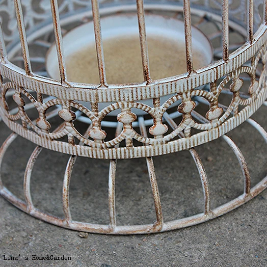 Декоративная металлическая клетка для птиц ручной работы в стиле ретро