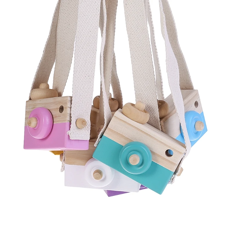 

Wooden Toy Camera Kids Creative Neck Hanging Rope Toys Photography Prop Gift N28_C
