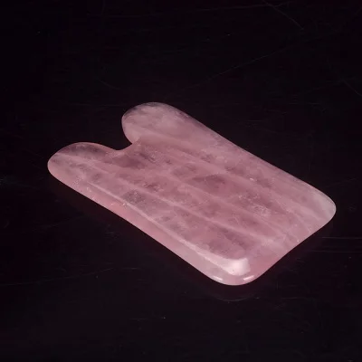 Натуральный розовый кварц, нефрит, Gua Sha, доска для массажа шеи и головы, релаксация, инструменты для ухода за здоровьем, соскабливающая доска, массажер для лица - Цвет: 1Pcs Concave shape