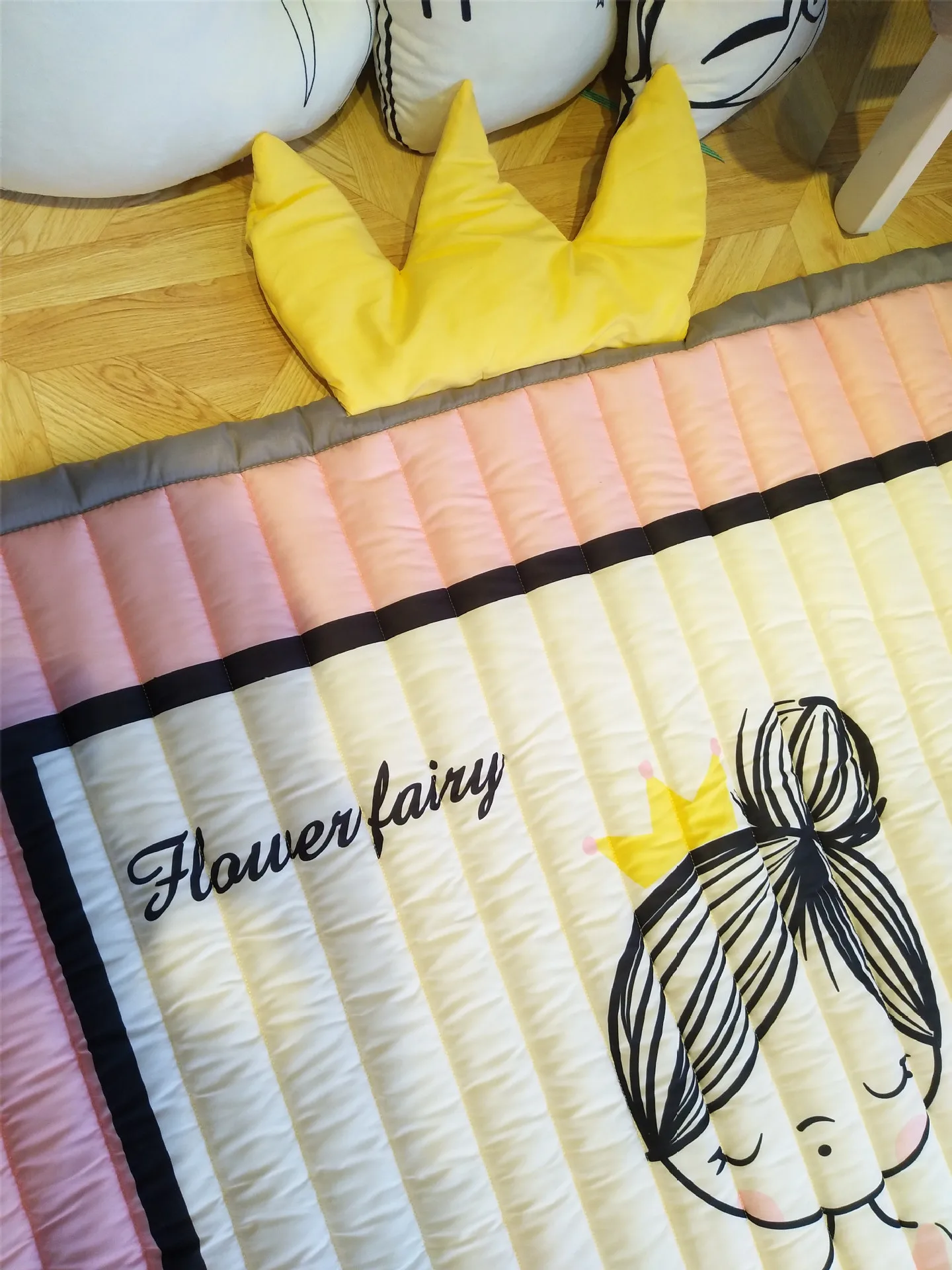 Мультяшный Детский ковер игровой коврик розовый милый японский с татами для