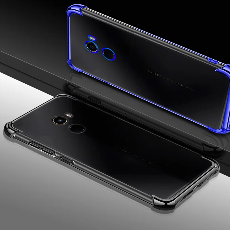 Мягкий чехол из ТПУ с принтом "для Xiaomi mi Mix 2 Чехол сверхтонкая жесткая накладка на заднюю панель с покрытием блестящие Чехлы для mi x 2 mi x2 mi xed Обложка для телефона из силикона и ТПУ