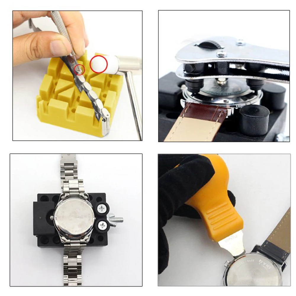 

216PCS Watch Repair Tool Kit Professional Wrist Watch Band Link Back Pin Strap Removal Adjustment Sizing Opening Kit Set