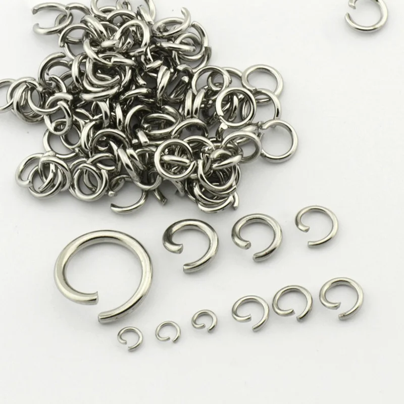 300pcs/lot 4MM-10mm Stainless Steel Jump Rings Single Loops Open &amp Split Connectors for Diy Jewelry Making | Украшения и