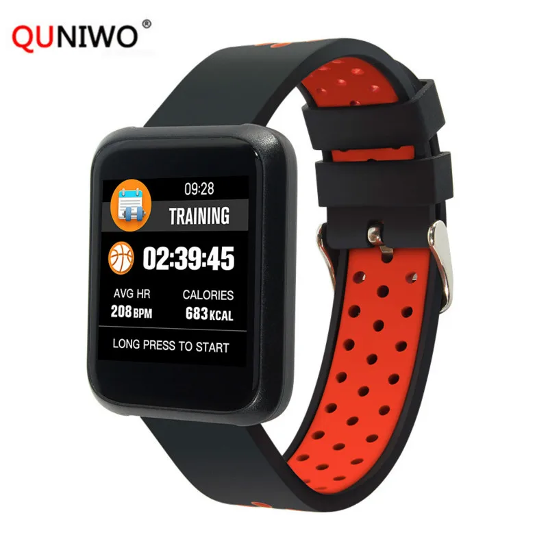 QUNIWO Sport3 Смарт часы для мужчин кровяное давление IP68 Водонепроницаемый фитнес